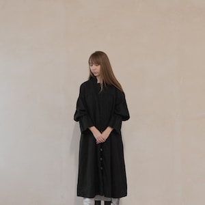 Long Linen Coat for Women Dawn Long Linen Duster Linen Cardigan Linen Kimono Long Sleeves Jacket Washed Soft Linen Top | Optional Embroidery