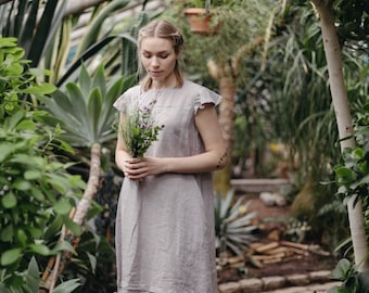 Linen Dress Alma | Optional Embroidery