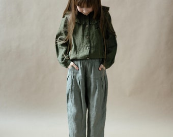 Loose Linen Pants Tilda (optional embroidery)