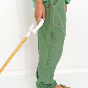 Kids Linen Pants: Unisex Summer Playwear with Optional Embroidery