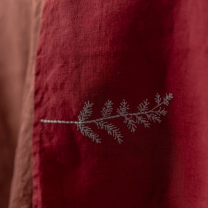 Linen Table Cloth Optional Embroidery image 4