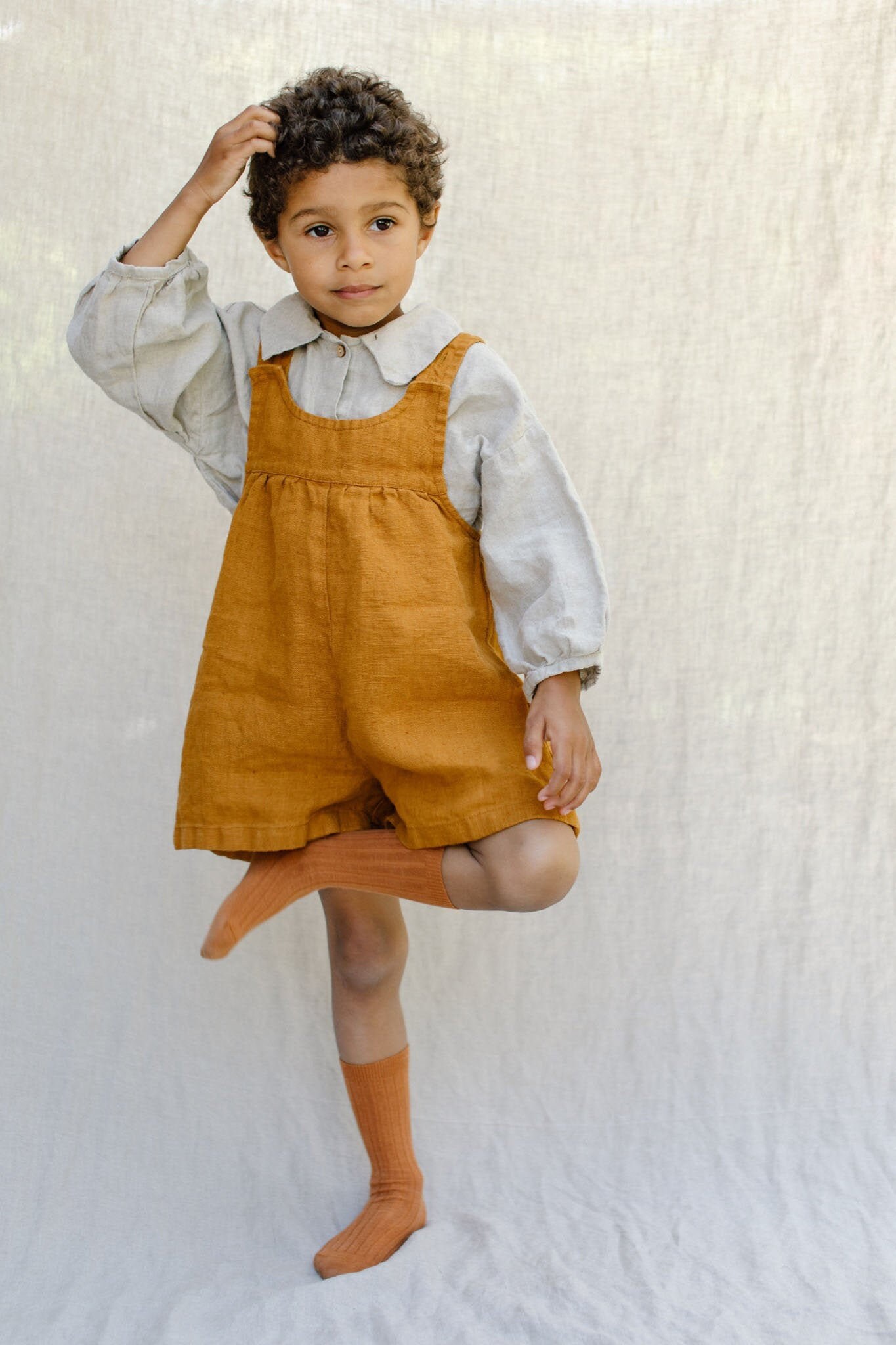 Linen Jumpsuit / Linen Kids Overall PIPPA Etsy