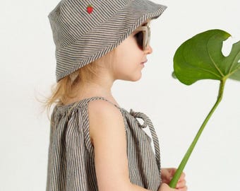 Handmade Linen Loro Hat for Babies and Kids, Lightweight Sun Protection for Summer Days