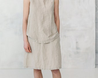 Sleeveless Linen Shirt Vince | Optional Embroidery