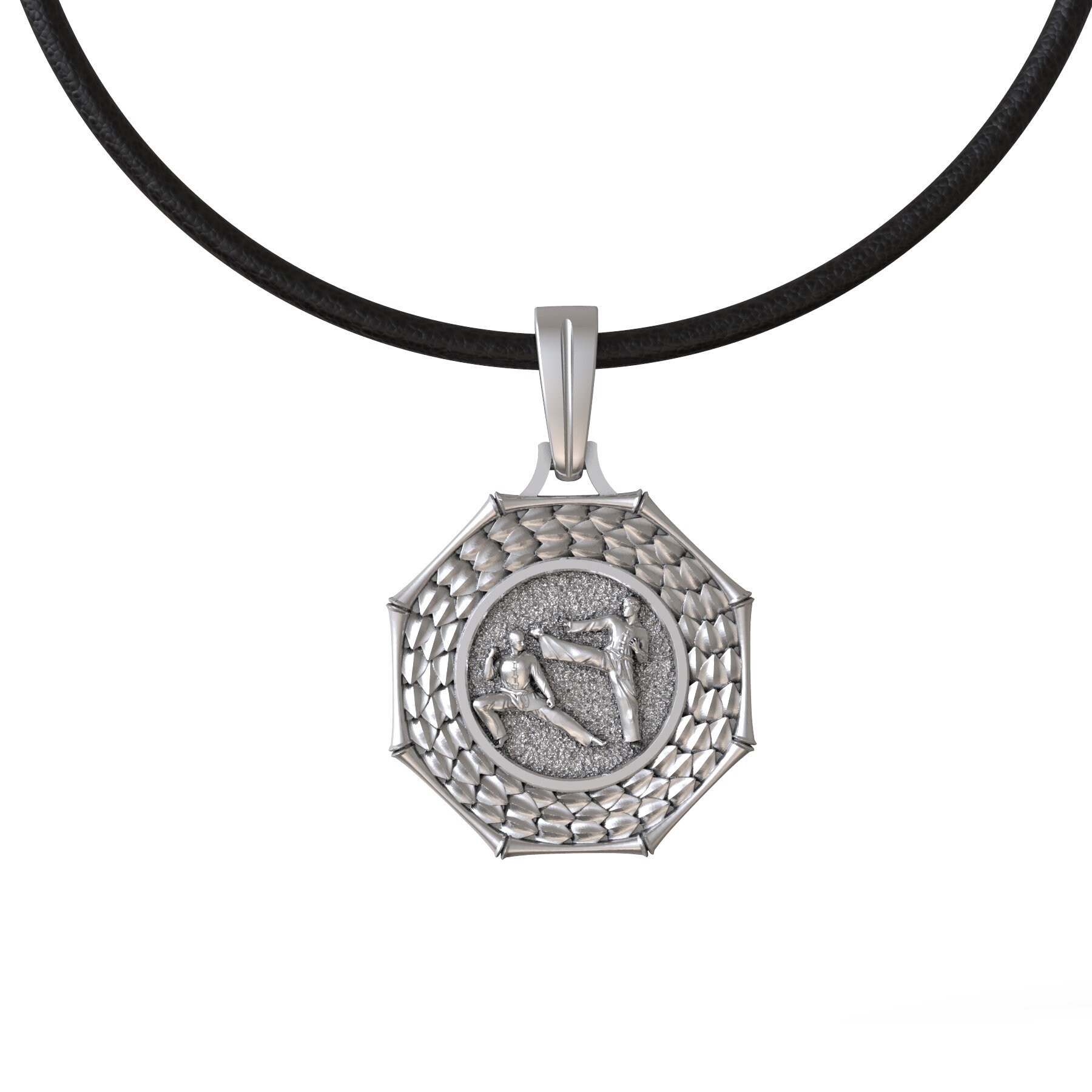 Martial art jewelry Karate necklace Taekwondo pendant Sterling Etsy
