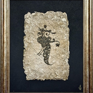 Escrituras ornamentales de Armenia / Arte con hilo de yute / Arte acrílico / HSM-101