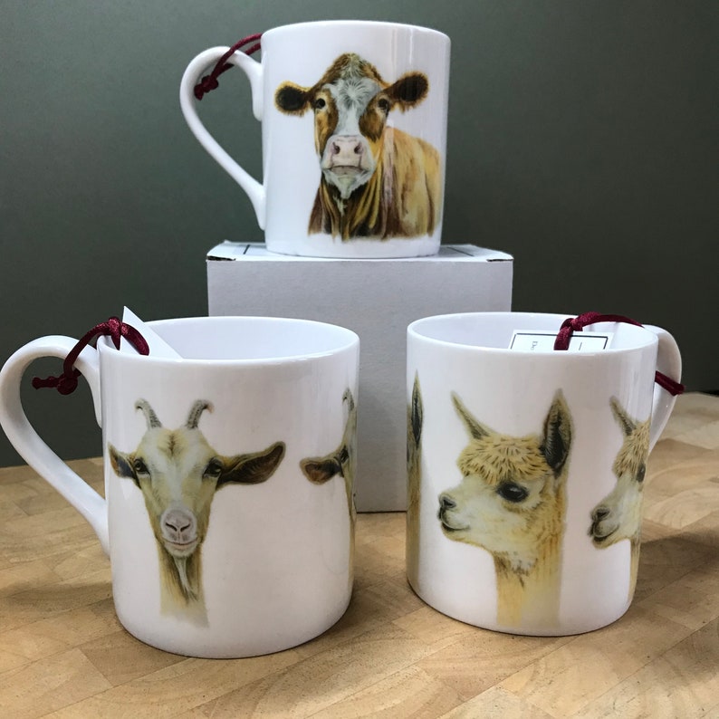 Piglet Mug British Farm Animal Mammal Gift Bone China Cup Etsy