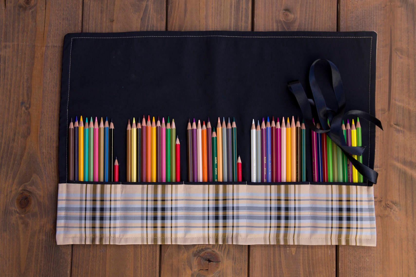 Customizable pencil roll for makeup brushes paint brushes Etsy