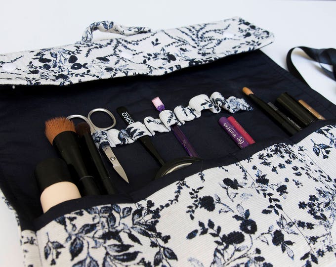 Special Makeup Brush Roll Organizer With Waterproof Lining Etsy
