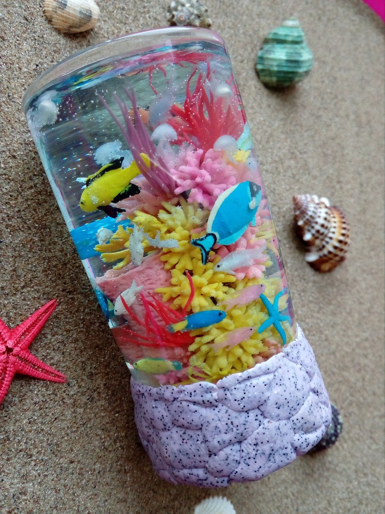 Miniature dollhouse aquarium tropical fish art miniature Etsy