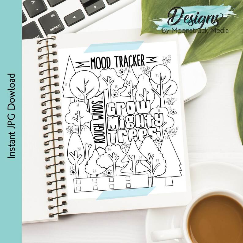 Cmood Tree Tree Mood Tracker Printable | Rough Winds Bullet Journal & Goodnotes ...