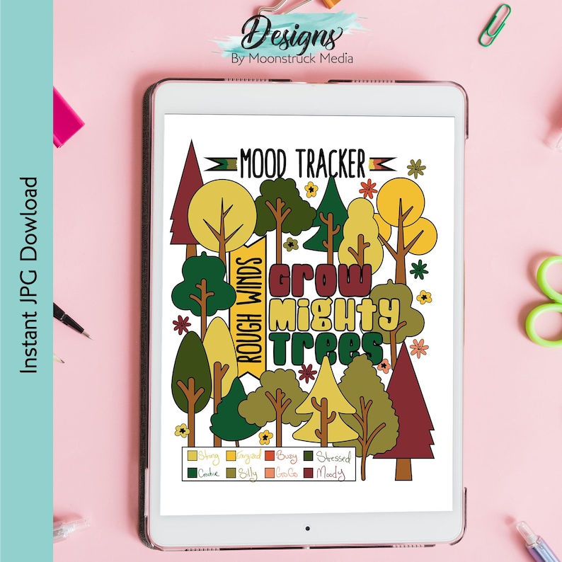 Cmood Tree Tree Mood Tracker Printable | Rough Winds Bullet Journal & Goodnotes ...