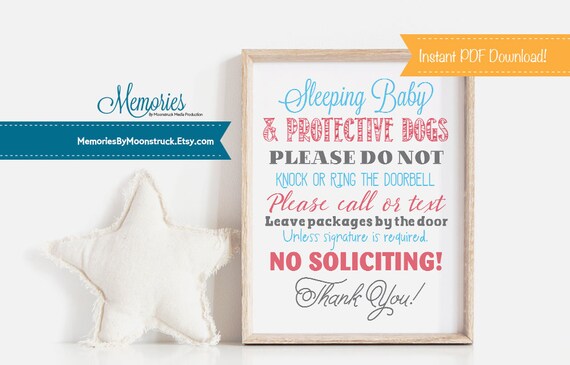 Sleeping Baby Sign Do No Disturb Signage Shh Sign Sleeping Etsy