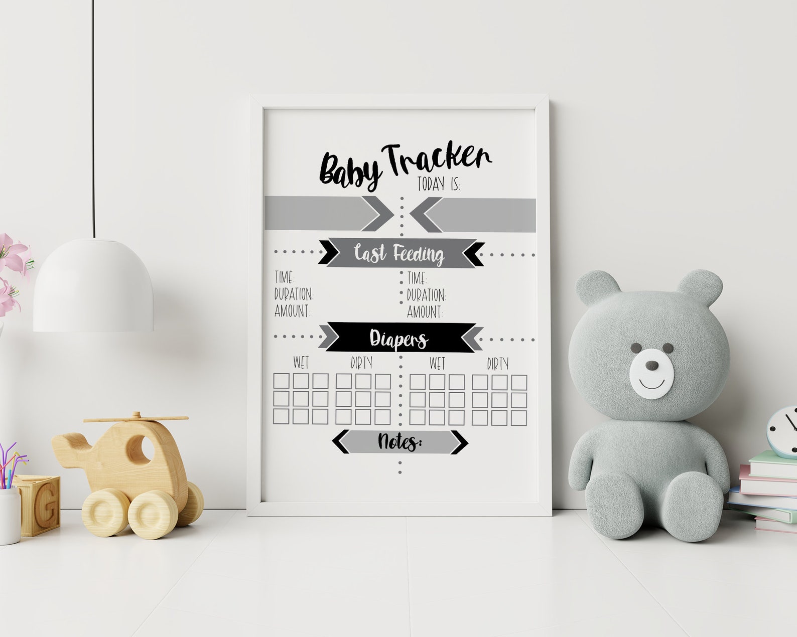 Twins Baby Bottle Feeding Printable Tracker Black | Etsy
