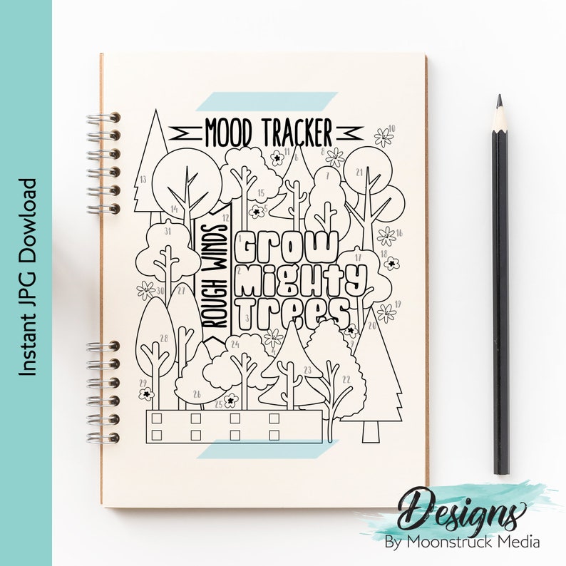 Cmood Tree Tree Mood Tracker Printable | Rough Winds Bullet Journal & Goodnotes ...