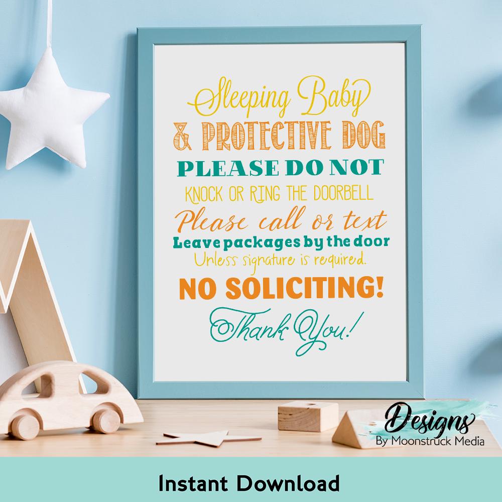 Shhh Sleeping Baby Door Sign Do Not Disturb Sign Baby Room Hanging