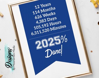 2025 Graduation Season Signage In Blau - Abschluss-Schilder Für Feiern & Veranstaltungen