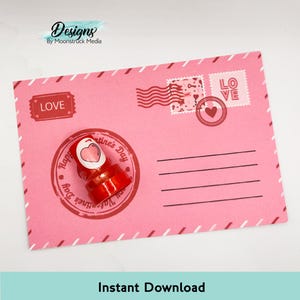 Cartão postal de Dia dos Namorados para imprimir para crianças | Cartão de Dia dos Namorados DIY | Troca divertida em sala de aula | Download instantâneo