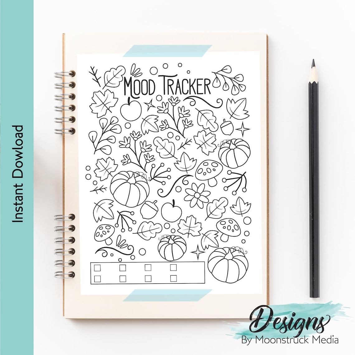 Autumn Mood Tracker Printable | Fall Bullet Journal Planner Insert ...