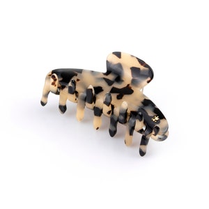 Turtle Story Hair Jaw - Medium Size - Handmade from Sustainable Italian Cellulose Acetate ("Tortoiseshell") - Tokyo Light