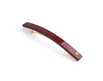 Claret - Turtle Story Absolu Premium Cellulose Acetate ("Turtle shell") Handmade Hair Barette