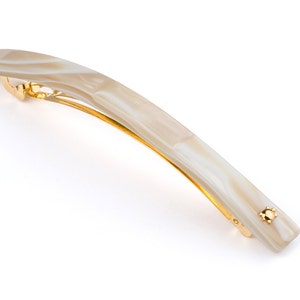 Turtle Story Absolu Premium Cellulose Acetate ("Turtle shell") Handmade Hair Barette - Nougat