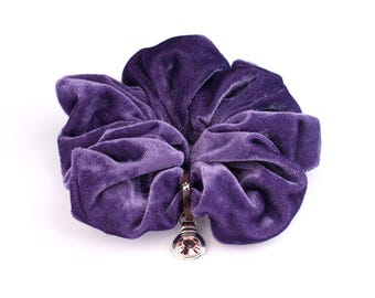 Precious - Vintage Velvet Scrunchie - Lilac
