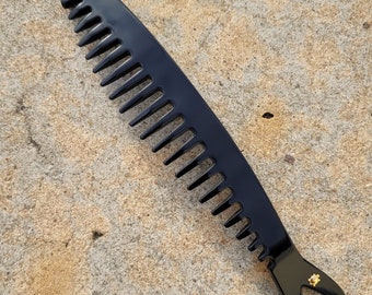 Sardine Comb - Black - with leather pouch