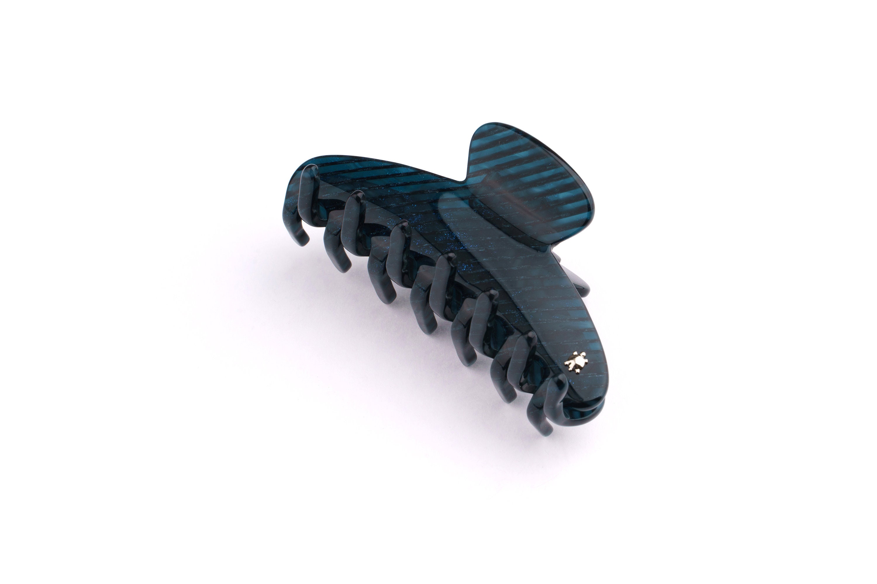 Night Blue - Turtle Story Hair Jaw - Medium Size - Handmade