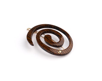 Small Spiral Clip - Tiger Eye