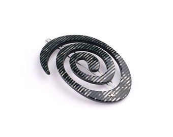 Striped - Large Spiral Clip