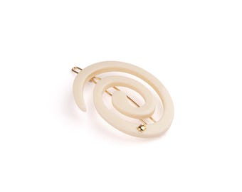 Small Spiral Clip - Vanilla