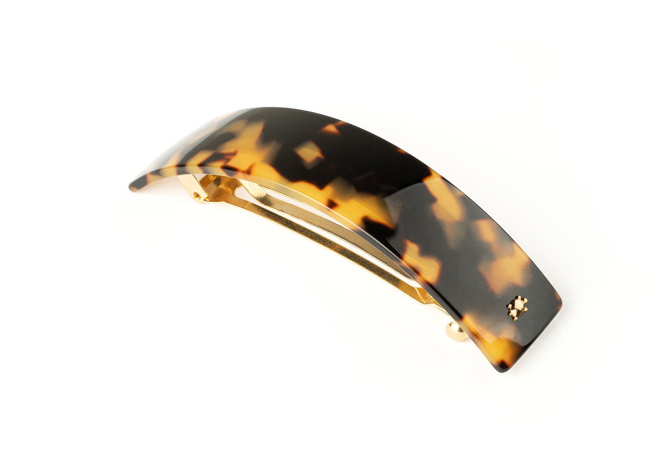 Turtle Story Ophelia Premium Cellulose Acetate ("Turtle shell") Handmade Hair Barette - Tokyo Dark