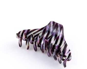 Turtle Story Hair Jaw - Medium Size - Handmade from Italian Cellulose Acetate ("Tortoiseshell") - Lavender