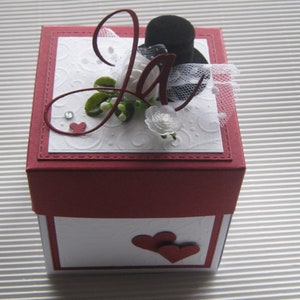 Explosionsbox zur Hochzeit / 8,5 x 8,5 cm