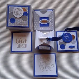Explosionsbox zur Konfirmation / Kommunion / Blau