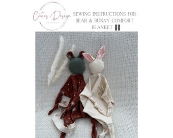 Comfort blanket sewing pattern 2 in 1 instant download sewing tutorial included