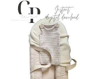 Digital PDF sewing pattern + video tutorial baby swaddle sack