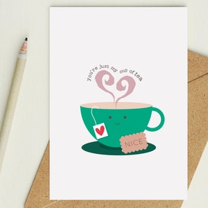 Du bist nur meine Tasse Tee, Valentinstagskarte | Liebe Karte | Leere Karte