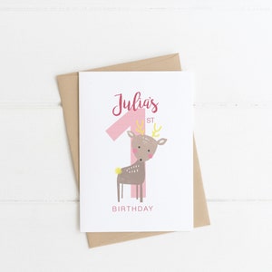 Personalised 1st Birthday Card, First Birthday, First Birthday Card, Custom Card