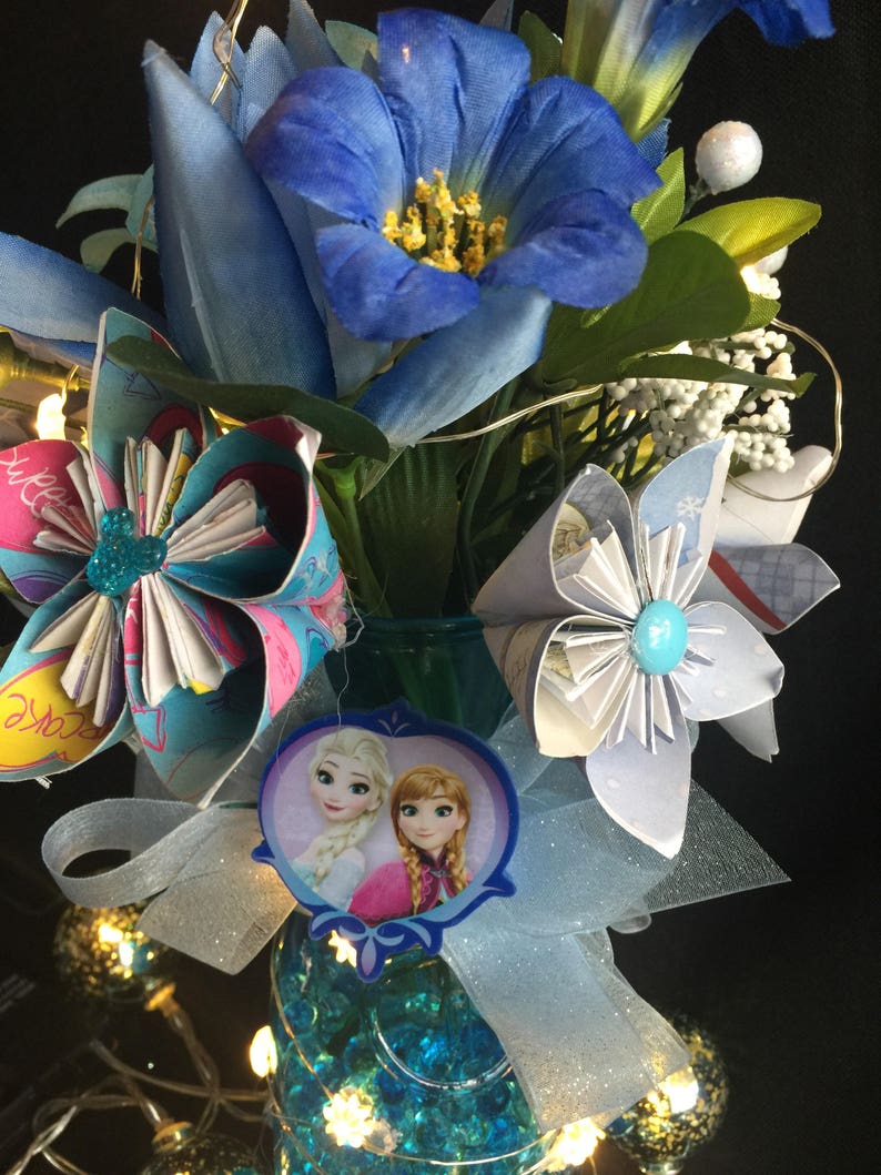 Disney Inspired Wedding Centerpiece Disney Frozen Anna & Elsa Paper