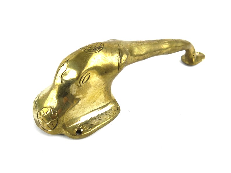 Solid Brass Elephant Head Door Handle Pull 7-34 Length