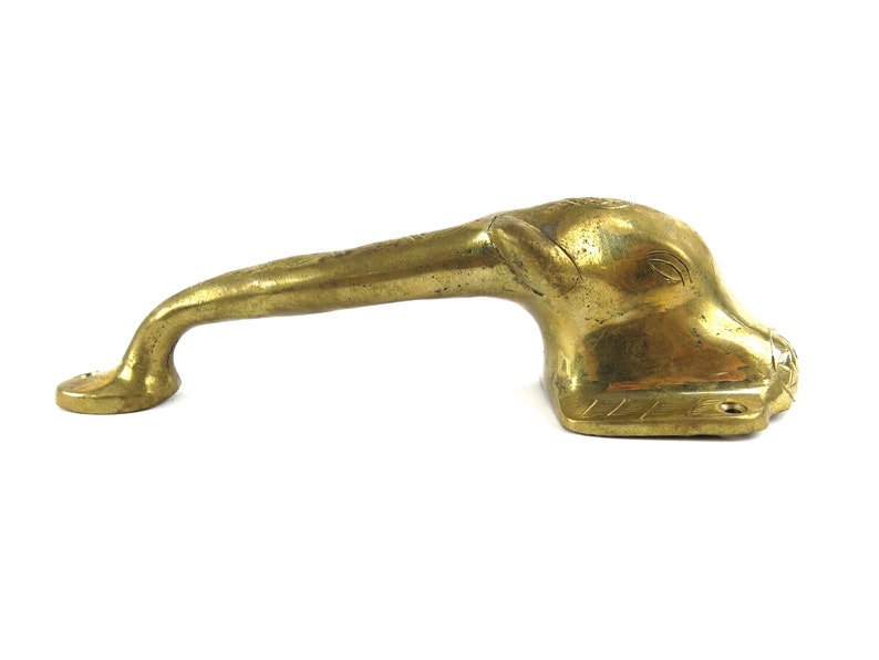 Solid Brass Elephant Head Door Handle Pull 7-34 Length