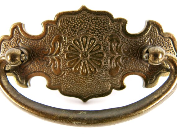Vintage 3 3 4 Thomasville Dresser Drawer Pull Brass Etsy