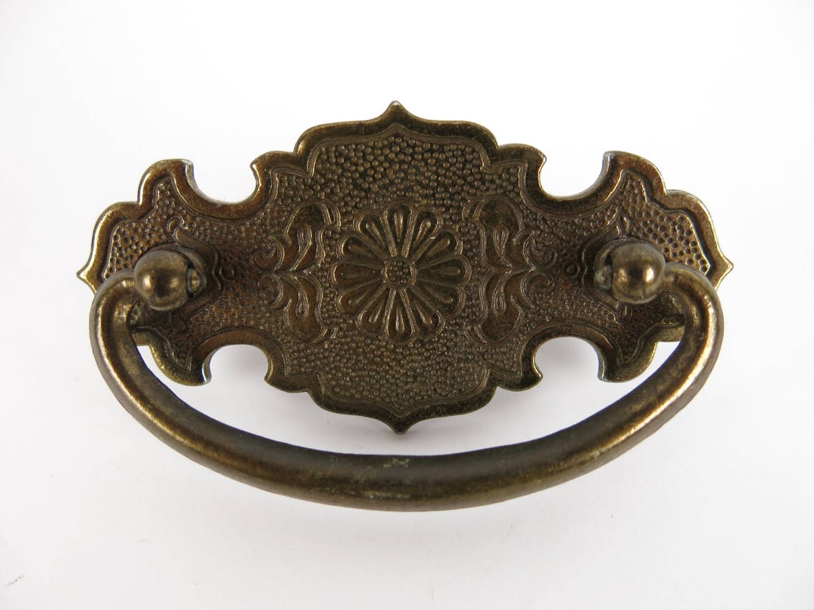 Vintage 33/4 Thomasville Dresser Drawer Pull Brass Etsy