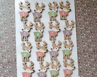 Advent calendar sweet deer 1-24