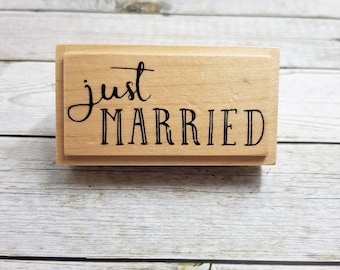 Holzstempel " Just Married"