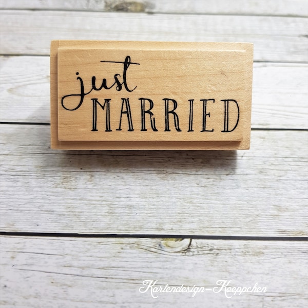 Holzstempel " Just Married"