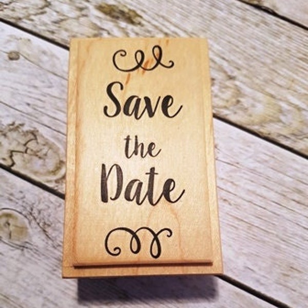 Holzstempel  "Save the Date"