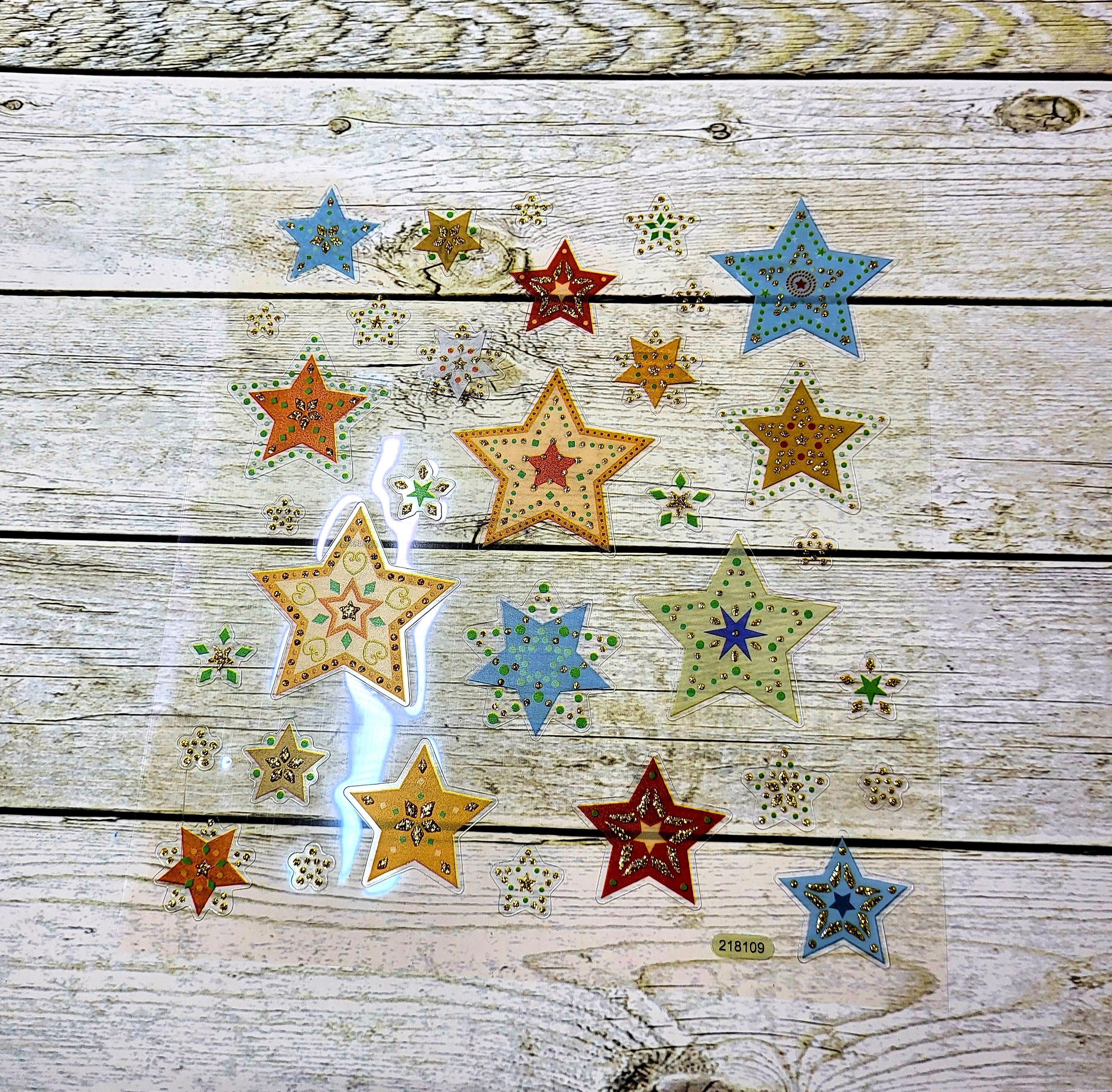 Stickers / stickers glitter stars
